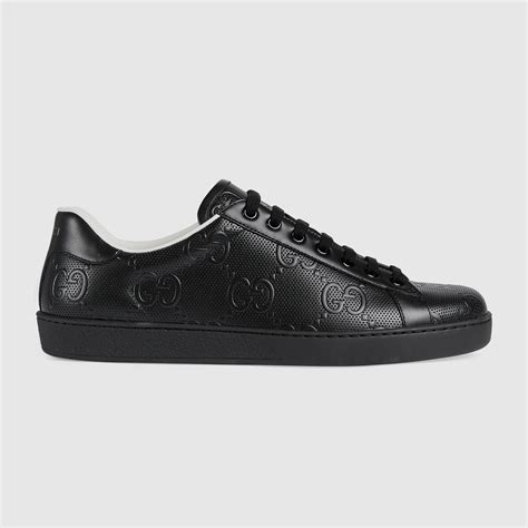 gucci ace embossed|gucci ace gg leather.